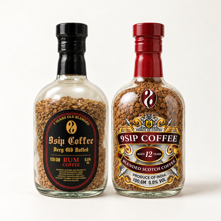 9SIP Whiskey + Rum Coffee Combo (2 × 100g)