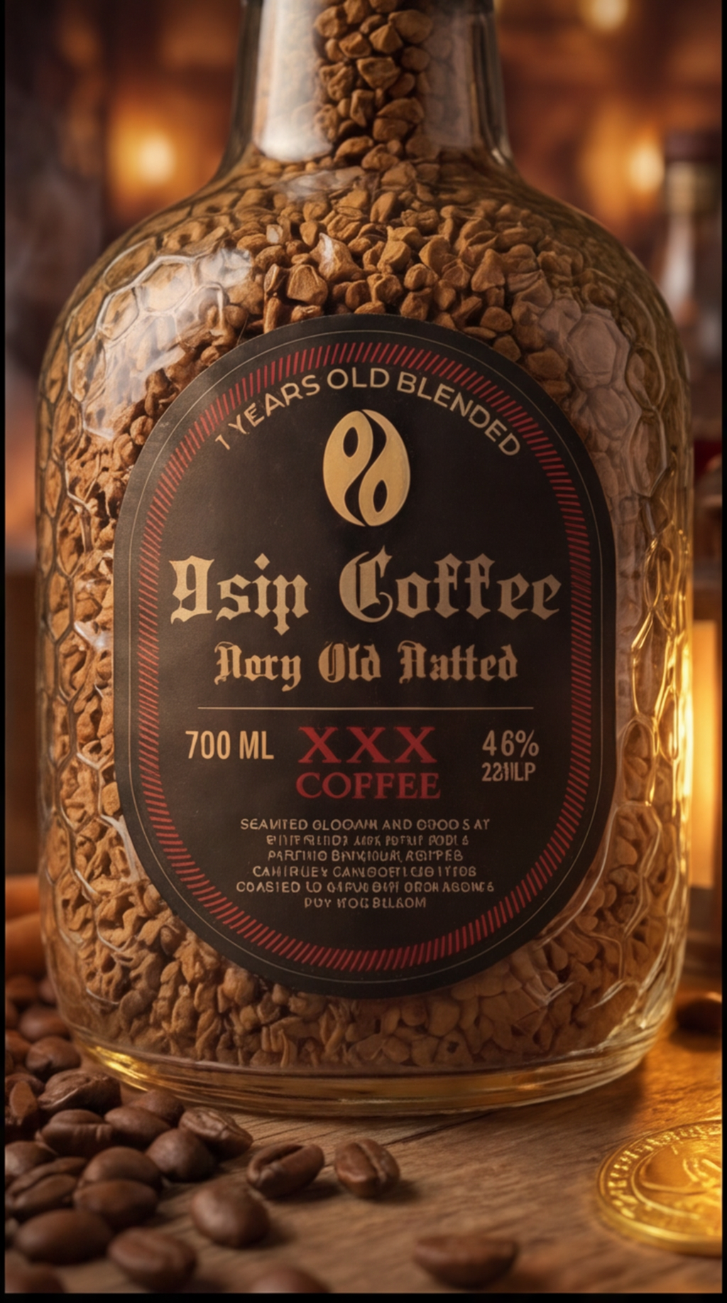 Rum Flavoured Freeze dried Instant Coffee