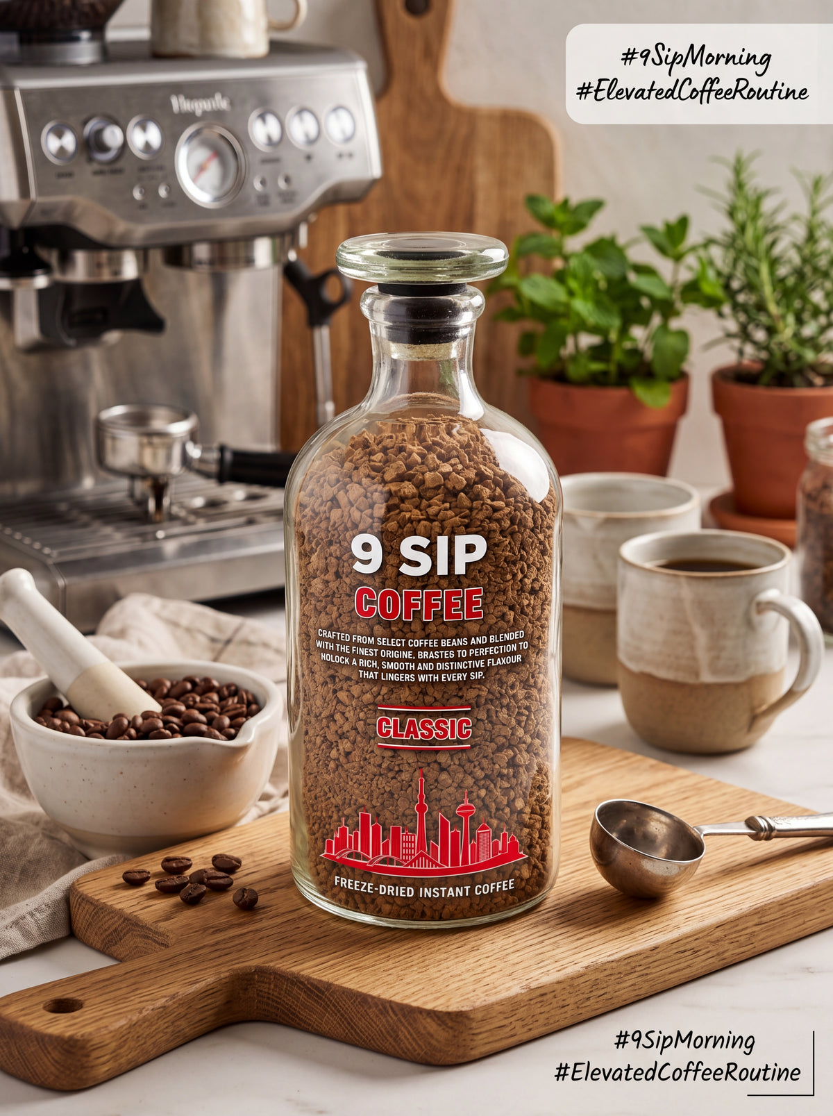 9SIP Classic – Freeze-Dried Instant Coffee (150g)