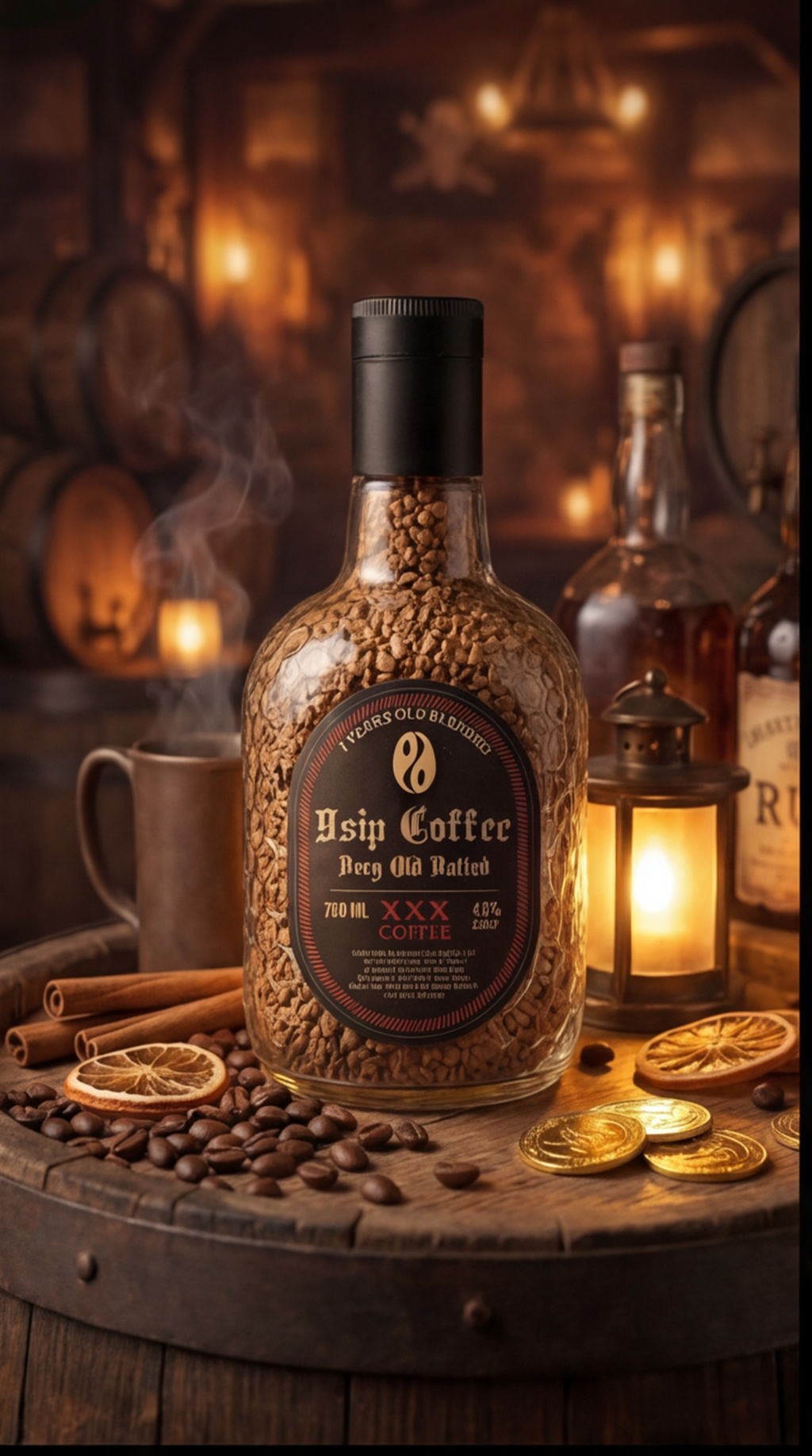 Rum Flavoured Freeze dried Instant Coffee