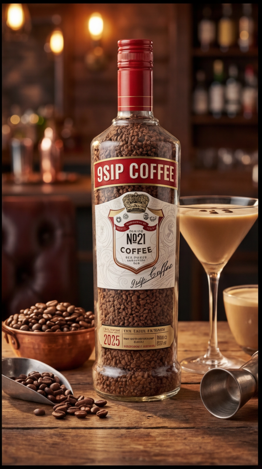Vodka Flavoured Freeze-Dried Instant Coffee