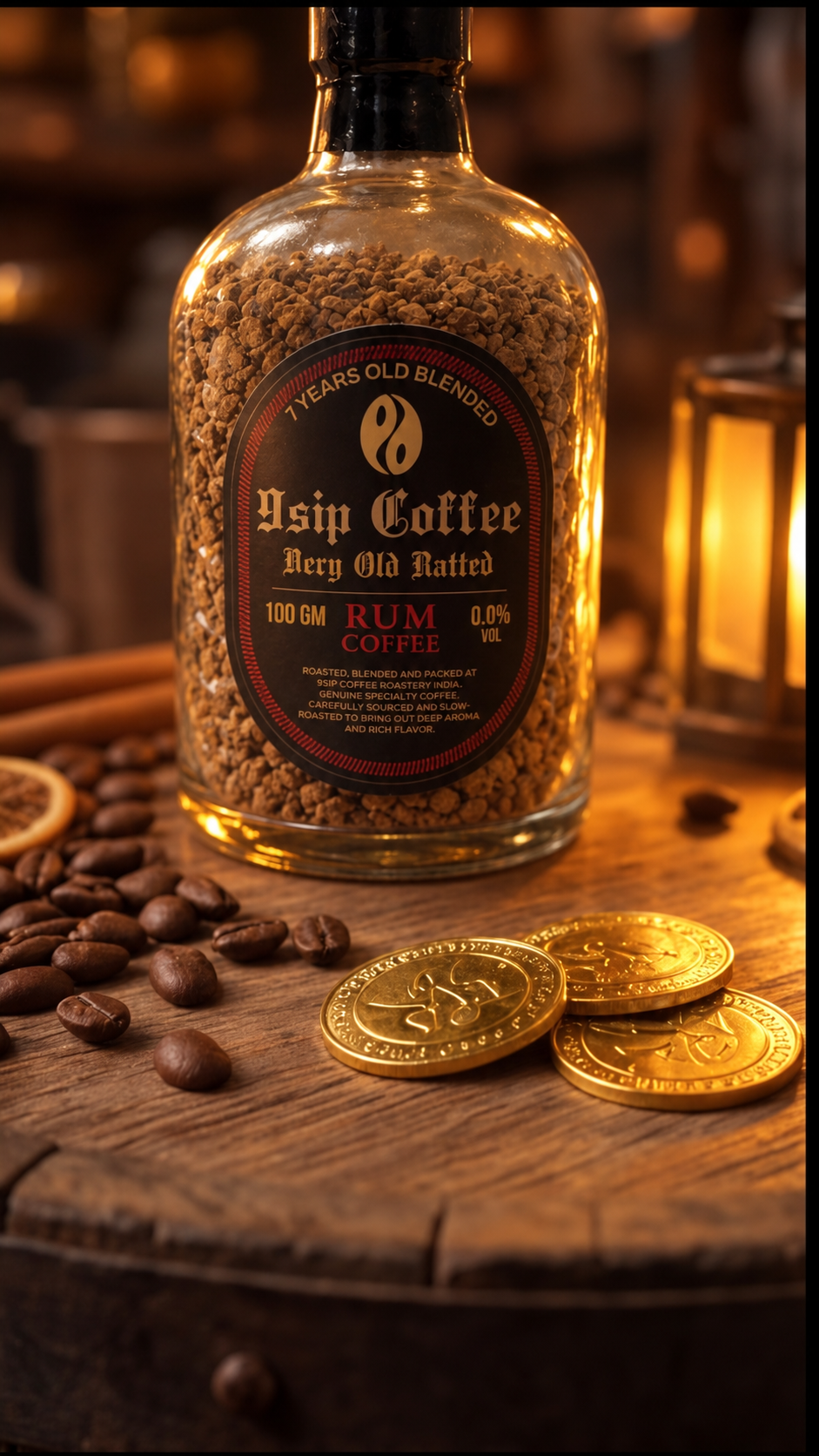 9sip – Spiced Rum Flavoured Instant Coffee (100g)