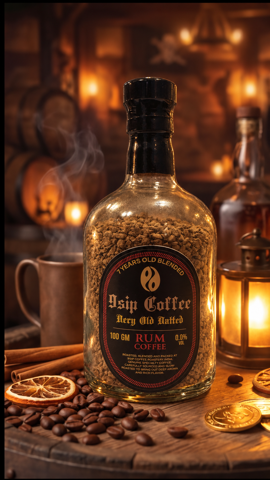 9sip – Spiced Rum Flavoured Instant Coffee (100g)