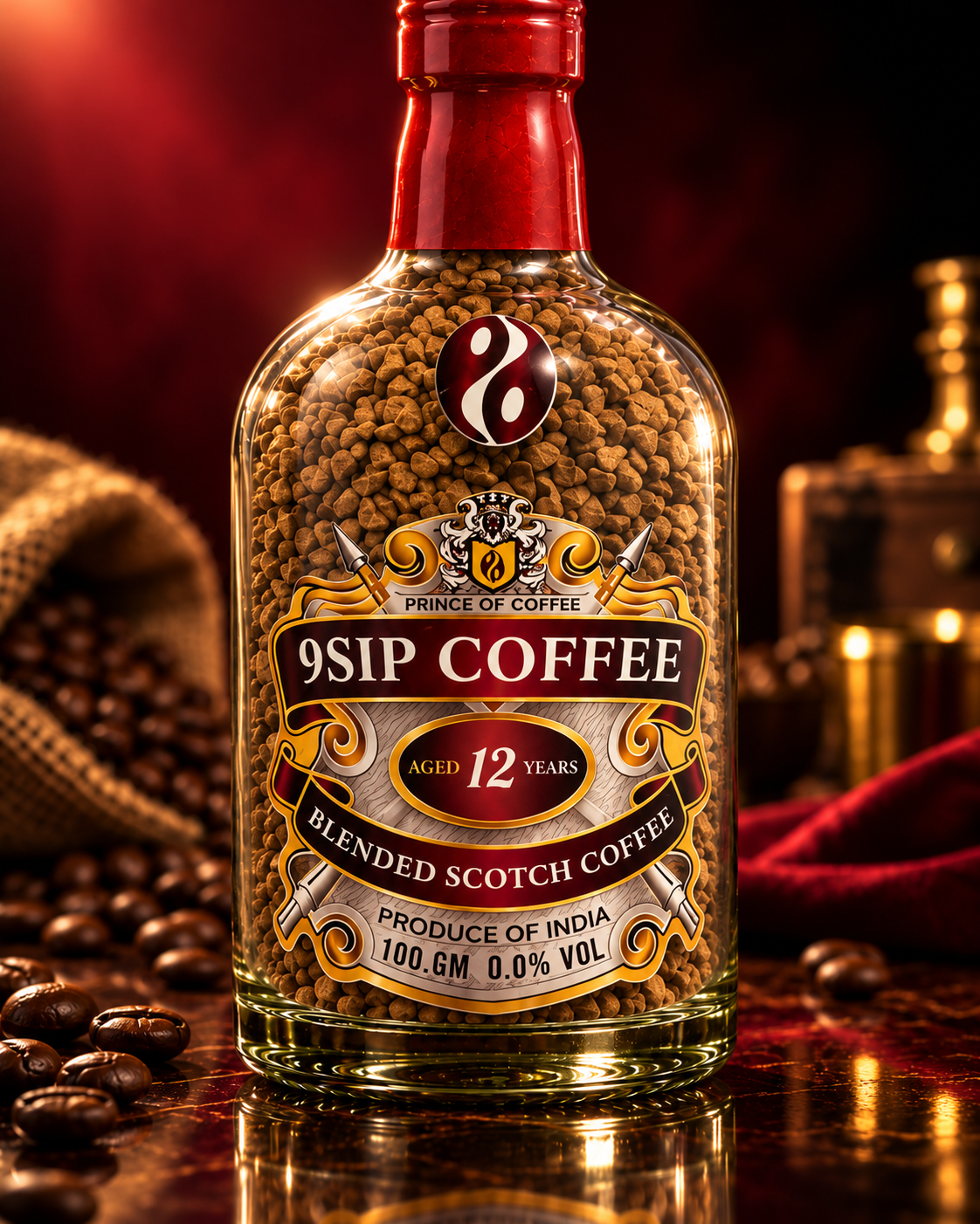9SIP – Blended Scotch Whiskey Flavoured Instant Coffee (100g)