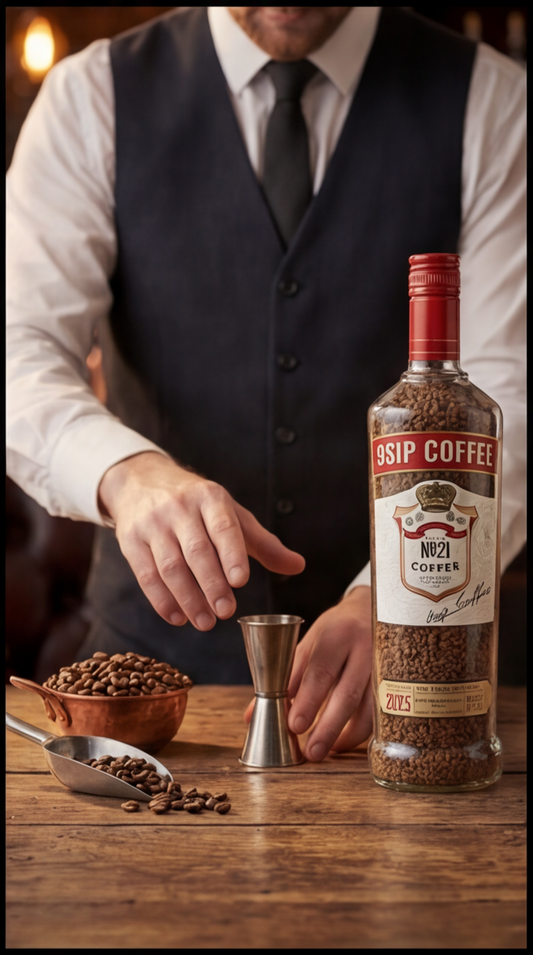 Vodka Flavoured Freeze-Dried Instant Coffee