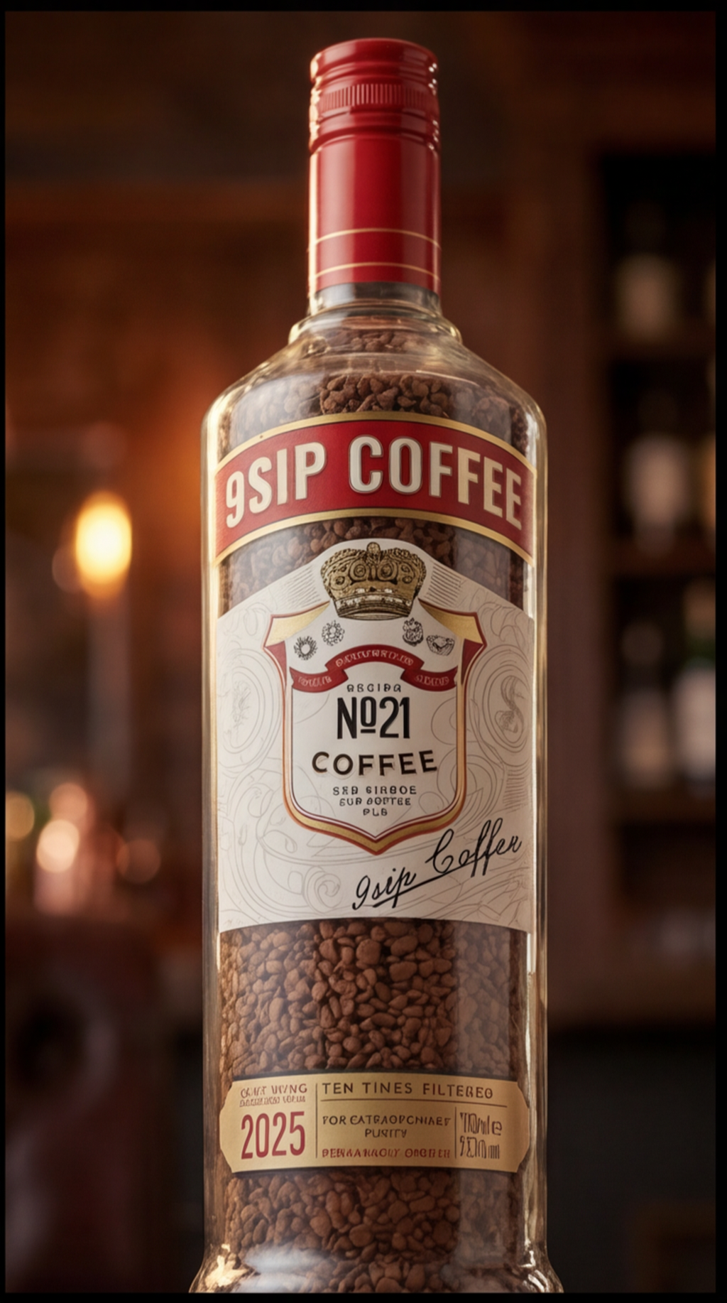 Vodka Flavoured Freeze-Dried Instant Coffee